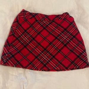 Janie and Jack red plaid skirt. 12-18 months.